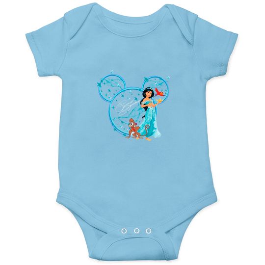 Princess Jasmine Onesies, Disney Jasmine Onesies, Disney Princess Mickey Head Onesies, Disney Princess Onesies