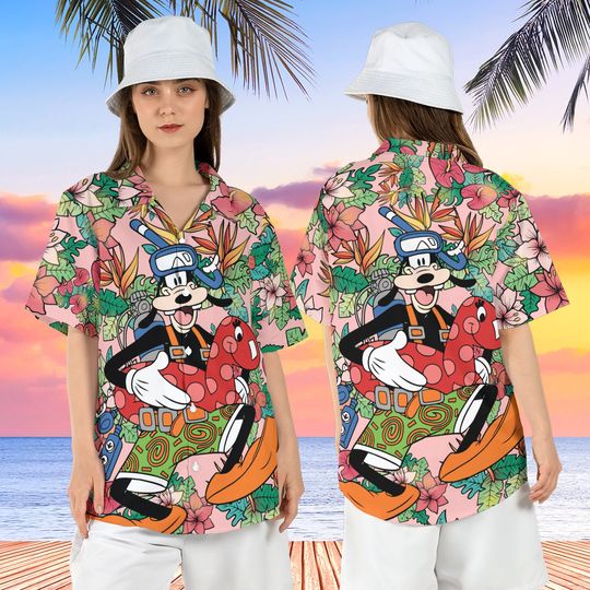 Goofy Dive Hawaiian Shirt, Disney Goofy A Movie Shirt