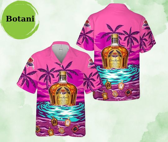 Crown Royal All Over Print 3D Hawaiian Shirt | Gift For Beer