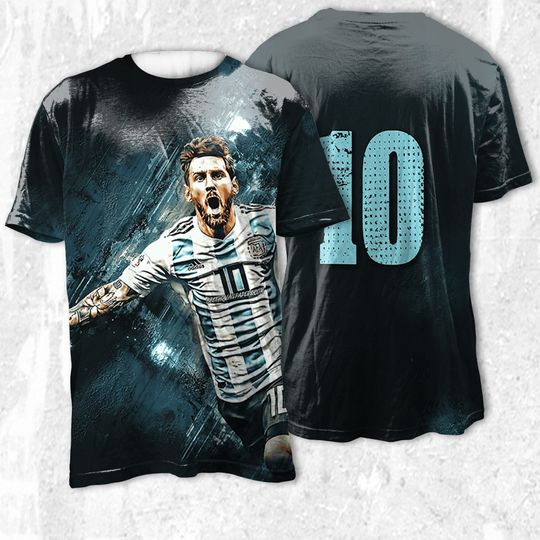 Messi Number 10 Argentina 3D T-shirt