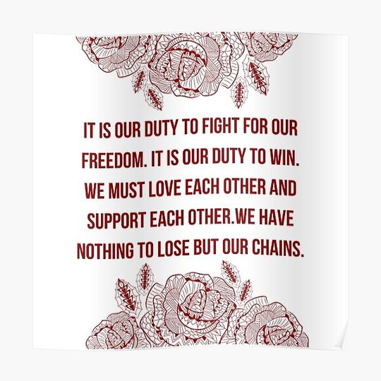 Discover NOTHING TO LOSE BUT OUR CHAINS ROSES Premium Matte Vertical Poster