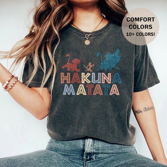 Retro Hakuna Matata T-shirt, Animal Kingdom Shirt, Lion King Shirt, Disney 2023 Family Vacation Shirt