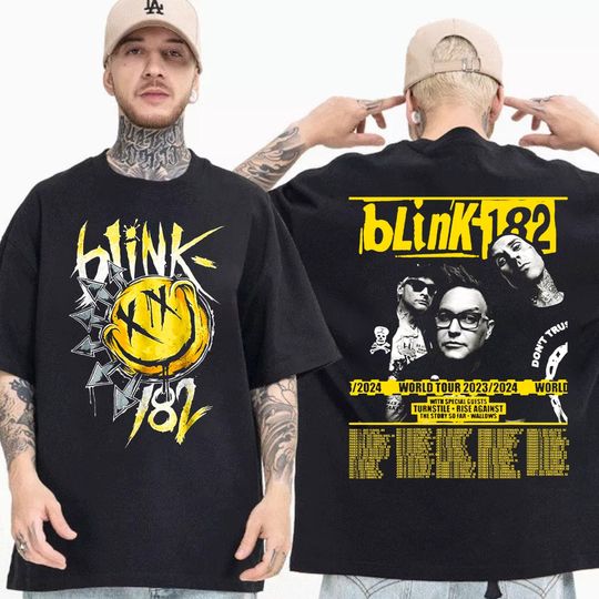 B182 Tour 2023 2024 Shirt, B182 Fan Shirt, Blink World Tour Shirt, Tom Delonge Back In B182 T-Shirt