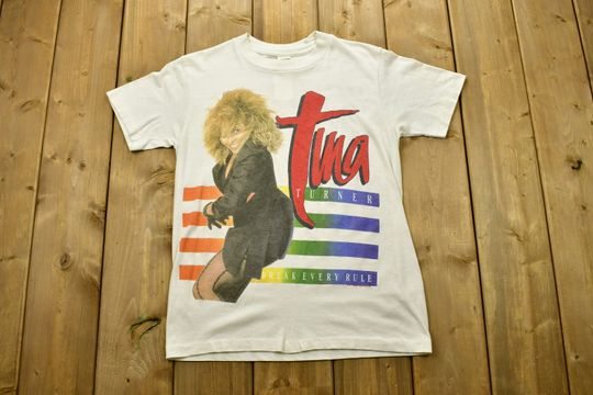 Vintage 1987 Tina Turner Break Every Rule World Tour Band T-shirt