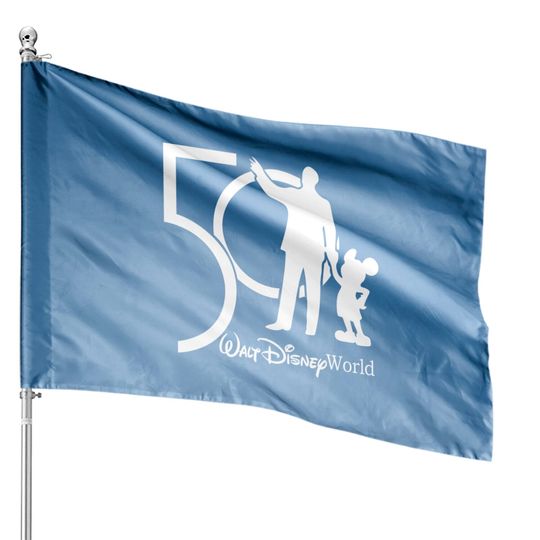 Walt Disneyworld 50th Anniversary House Flags, WDW Disney 50 Magical Years House Flags, Disney Vacation House Flags