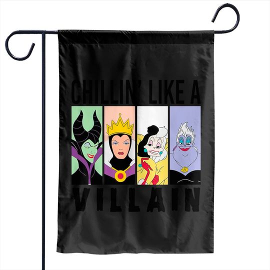 Disney Villain Garden Flags, Chillin' Like A Villain Garden Flags, Maleficent Garden Flags