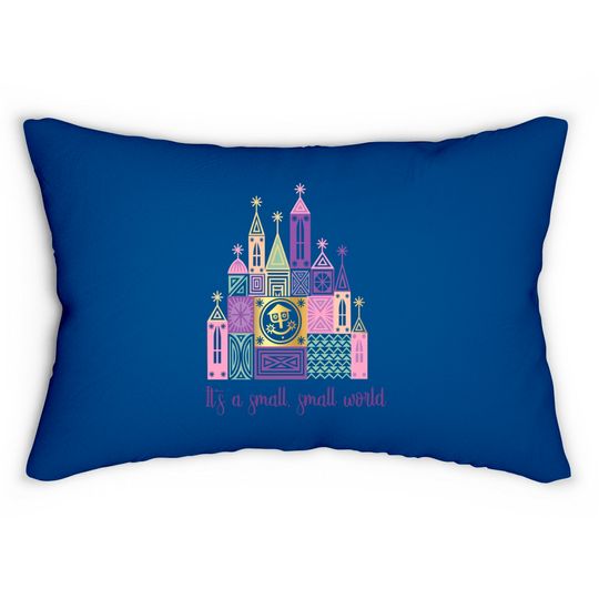 small world Lumbar Pillows, its a small world Lumbar Pillows, pastel disney Lumbar Pillows