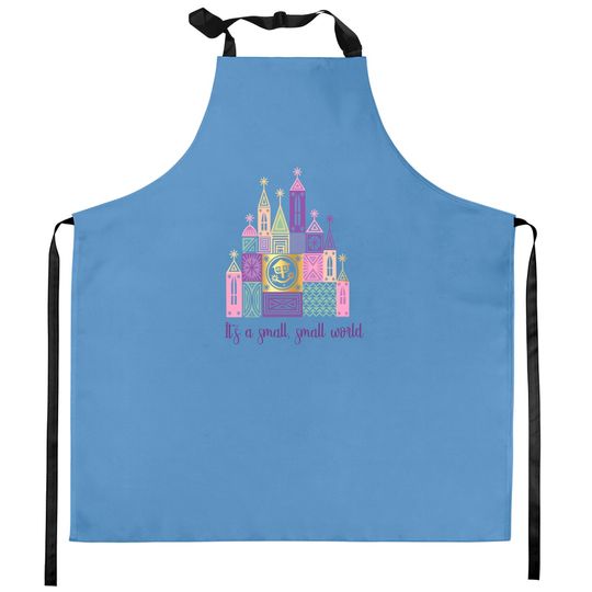 small world Kitchen Aprons, its a small world Kitchen Aprons, pastel disney Kitchen Aprons