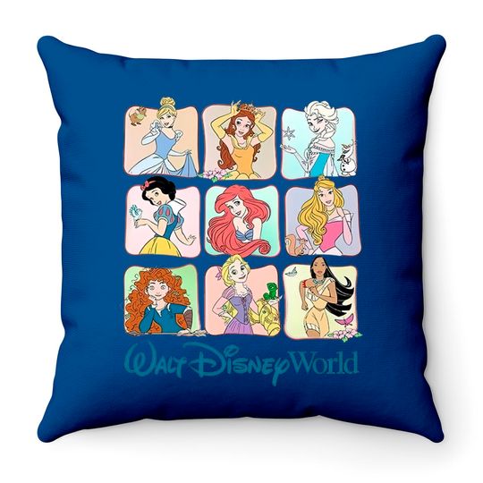 Retro Disney Princess Throw Pillows, Vintage Disney Princess