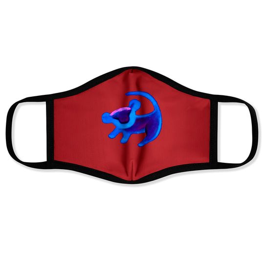 Disney Lion King Simba Cave Painting Blue Hue Face Masks, Magic Kingdom