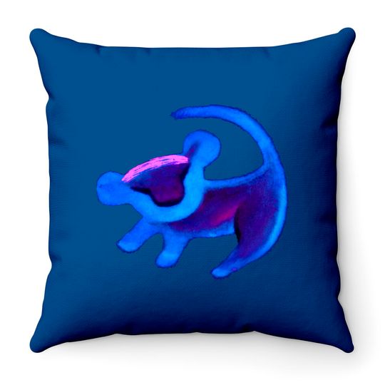 Disney Lion King Simba Cave Painting Blue Hue Throw Pillows, Magic Kingdom