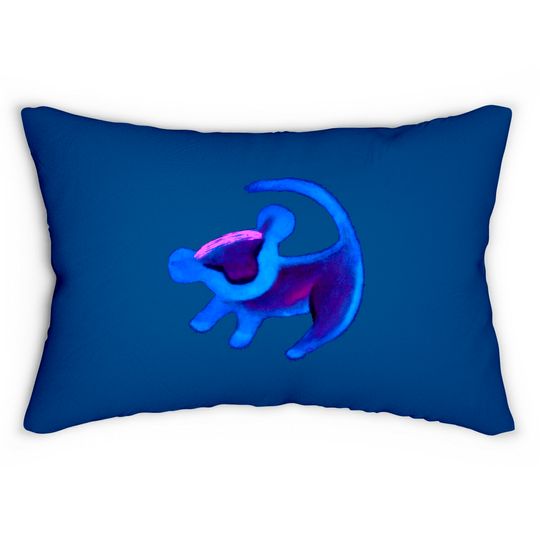 Disney Lion King Simba Cave Painting Blue Hue Lumbar Pillows, Magic Kingdom