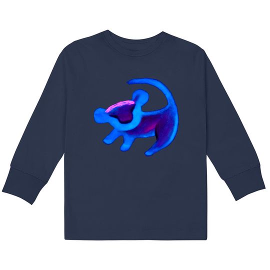 Disney Lion King Simba Cave Painting Blue Hue Kids Long Sleeve T-Shirts, Magic Kingdom