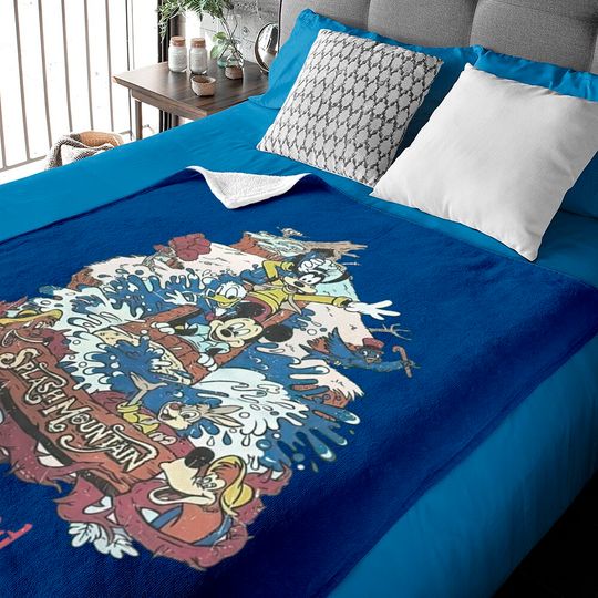 Retro Disneyland Splash Mountain Baby Blankets