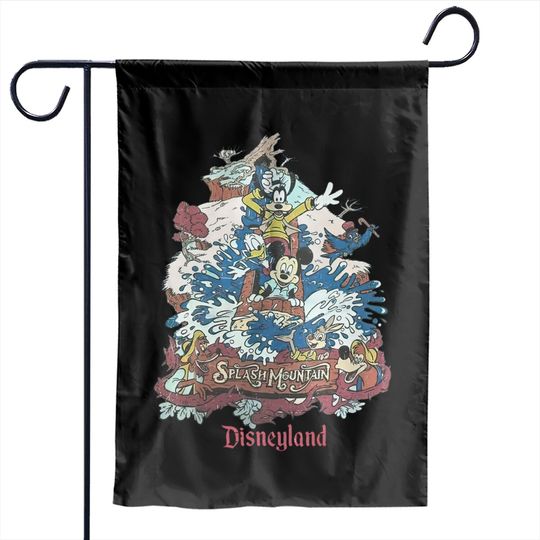 Retro Disneyland Splash Mountain Garden Flags