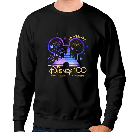 Disney 100th Anniversary Sweatshirts, Disney 100 Year of Wonder Anniversary Sweatshirts