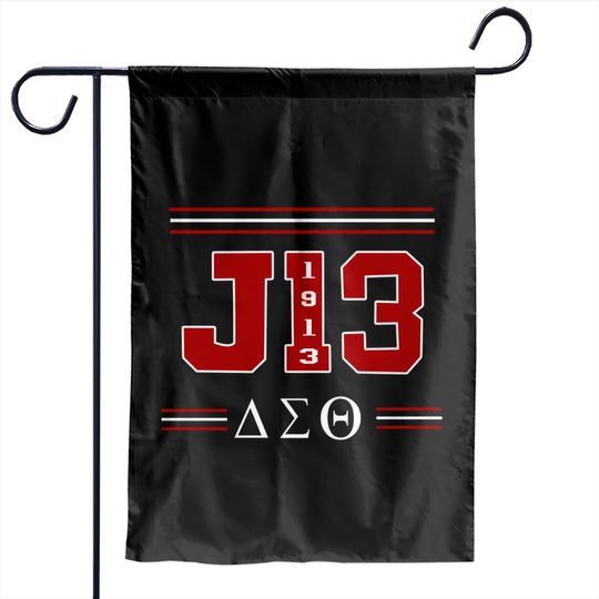 Delta Sigma Theta J13 Black Garden Flags | Delta Sigma Theta Unisex Garden Flags