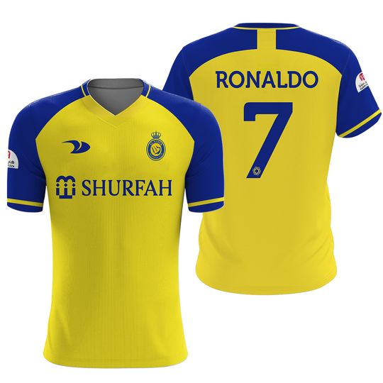 CR7 - Ronaldo Al Nassr 2022/23 Home Football 3D T-Shirt