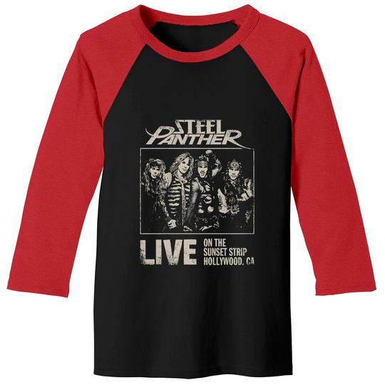 Steel Panther - Live On The Sunset Strip Hollywood Baseball Tees