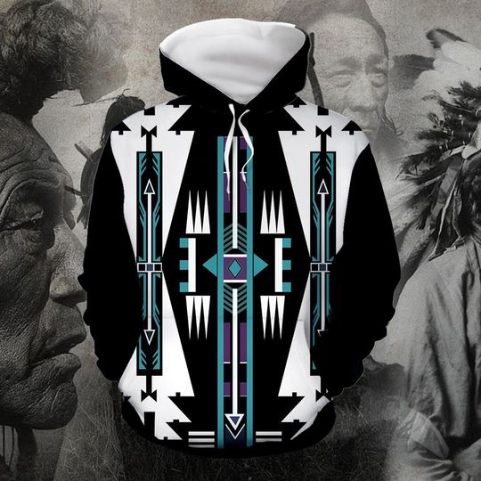 Gift For Native American Native Pattern Hoodie Unisex US size Hoodies Red Blue Orange Native Pride Hoodies