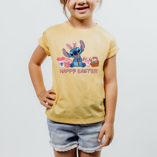 Stitch Easter Shirt, Easter Stitch Shirt, Happy Easter Shirt, Disney Shirt, Easter Day Shirt, Easter Bunny, Happy Easter, Kids Shirt