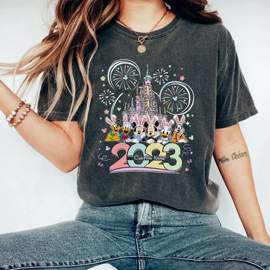 Personalized Disney Easter Shirt, Custome Name Easter Disney Matching Shirts, Disneyland Shirt, Disney Trip 2023, Disneyworld Easter Shirt