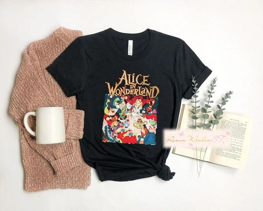 Retro Alice in Wonderland Shirt, We're All Mad Here Shirt, Alice Shirt, Disney Shirt, Disneyworld Shirt