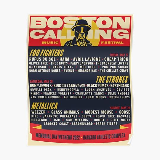 boston music festival 2022 lineup masapril Premium Matte Vertical Poster