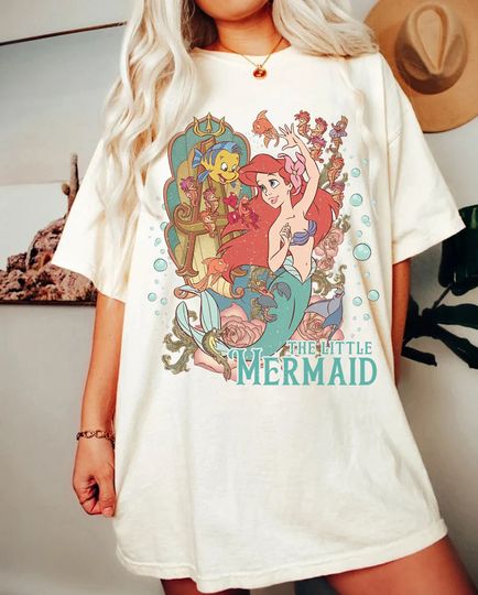 Vintage Little Mermaid Shirt, Little Mermaid Ariel Shirt