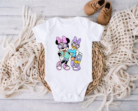 Disney Baby Onesie, Minnie and Daisy Baby Onesie