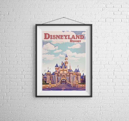 Disneyland Resort California, Disney Prints, Retro Disney Posters, Sleeping Beauty Castle