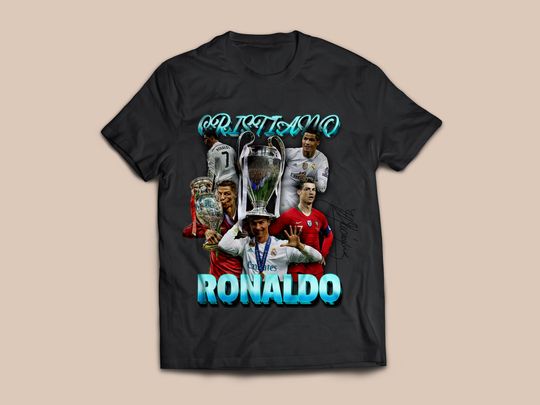 Cristiano Ronaldo Vintage Bootleg Style T-shirt, Ronaldo T-shirt, Football T-shirt,Qatar 2022,World Cup 2022