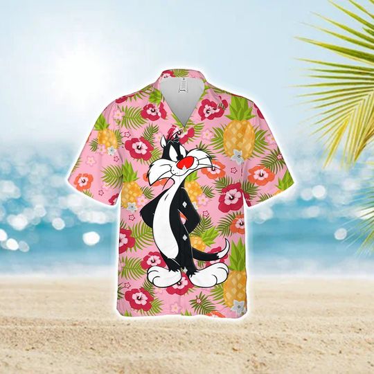 Sylvester Hawaii Shirt, Hawaiian Aloha Shirt, Hawaiian Shirt, Disney Trip 2023 Hawaiian