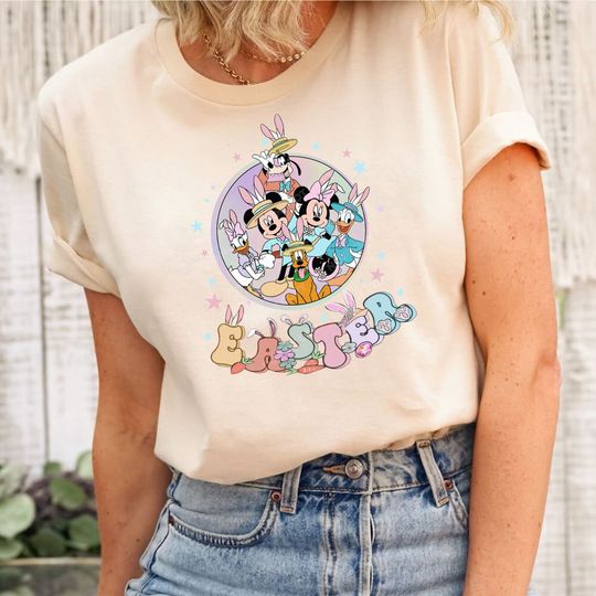 Disney Easter Shirt, Chilling With The Peeps Disney, Mickey Easter, Mickey And Friends Easter Shirt