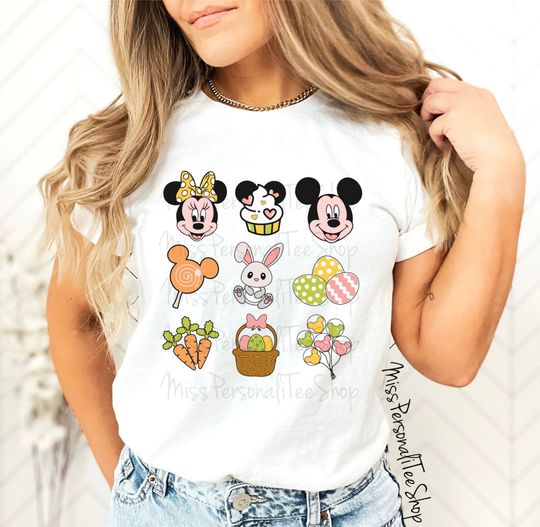 Disney World Easter Shirts, Mickey and Friends Easter Tshirt, Disneyland Easter Bunny Shirt