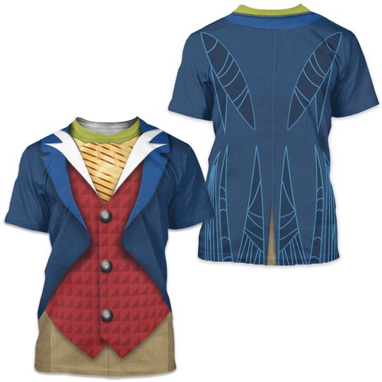 Jiminy Cricket Unisex Shirt, Pinocchio 2022 Movie Inspired Costume 3D T-shirt