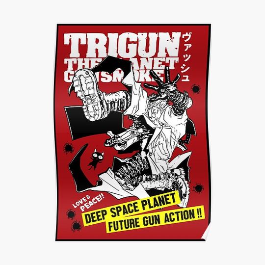 Trigun Gunsmoke Premium Matte Vertical Poster