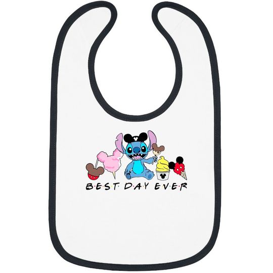 Best Day Ever Bibs, Stitch Bibs, Snacks Bibs, Food Bibs, Disney Gift Bibs