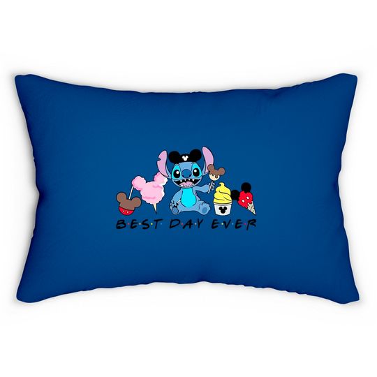 Best Day Ever Lumbar Pillows, Stitch Lumbar Pillows, Snacks Lumbar Pillows, Food Lumbar Pillows, Disney Gift Lumbar Pillows