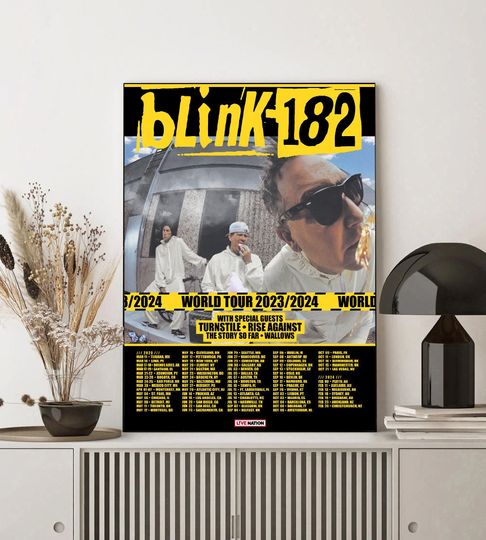 B.lin.k 182 World Tour 2023 2024 Signed Poster Art Print  Poster