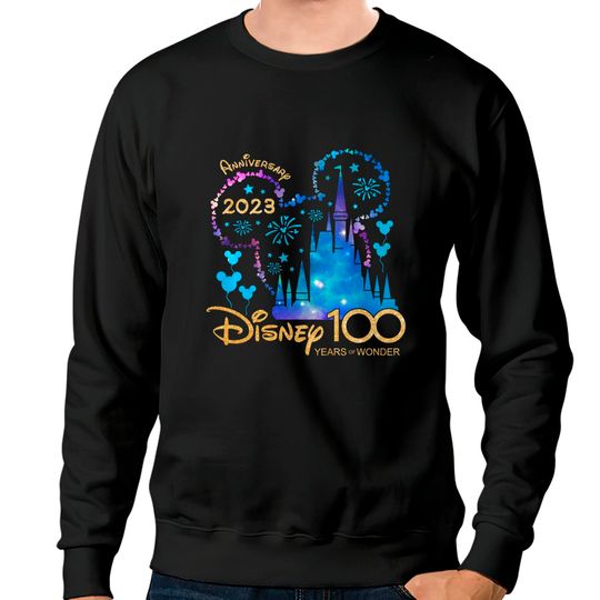 Disney 100th Anniversary Sweatshirts, Disney 100 Year of Wonder Anniversary Sweatshirts, Disney World Sweatshirts