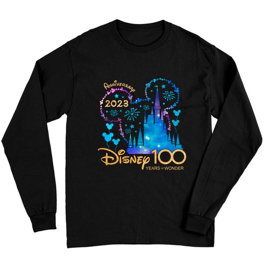 Disney 100th Anniversary Long Sleeves, Disney 100 Year of Wonder Anniversary Long Sleeves, Disney World Long Sleeves