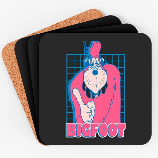 Disney A Goofy Movie Bigfoot Grid Coasters, Disney Trip Coasters, Disneyland Vacation Gift, Disney World Coasters Unisex Adult Coasters Kid Coasters