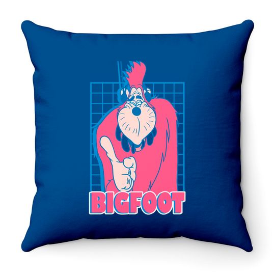 Disney A Goofy Movie Bigfoot Grid Throw Pillows, Disney Trip Throw Pillows, Disneyland Vacation Gift, Disney World Throw Pillows Unisex Adult Throw Pillows Kid Throw Pillows