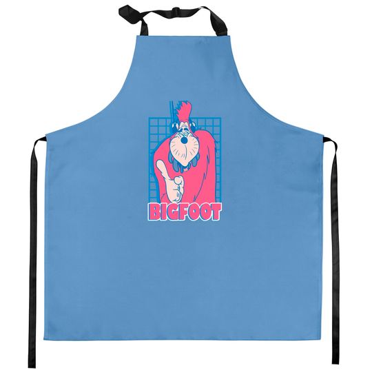 Disney A Goofy Movie Bigfoot Grid Kitchen Aprons, Disney Trip Kitchen Aprons, Disneyland Vacation Gift, Disney World Kitchen Aprons Unisex Adult Kitchen Aprons Kid Kitchen Aprons