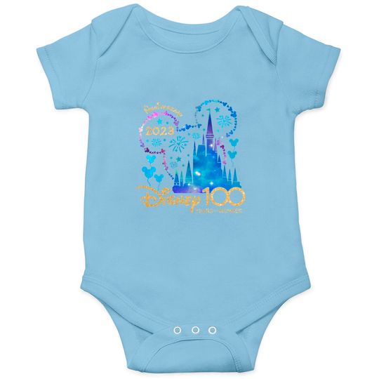 Disney 100th Anniversary Onesies, Disney 100 Year of Wonder Anniversary Onesies, Disney World Onesies