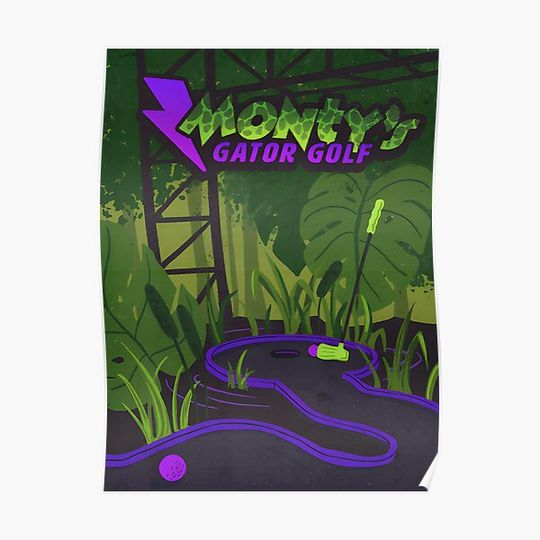 Fnaf Montys Gator Golf Premium Matte Vertical Poster