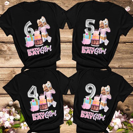 Roblox Birthday Girl Tshirt, Personalized Roblox Shirt