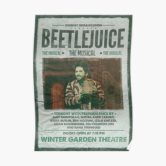Beetlejuice The Musical Vintage Poster Premium Matte Vertical Poster