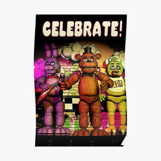 fnaf poster Premium Matte Vertical Poster